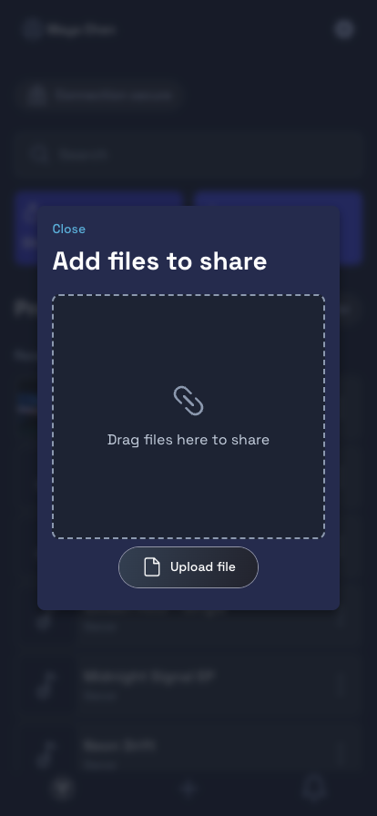 Share files link