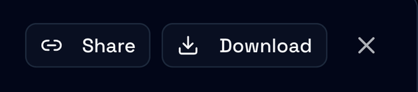 The preview header’s Share and Download buttons